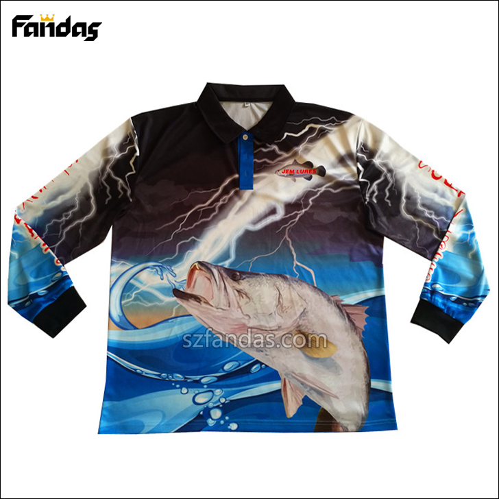 competition tournament sublimation fishing polo shirt