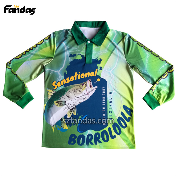 Custom sublimated long sleeve tournament fishing jerseys
