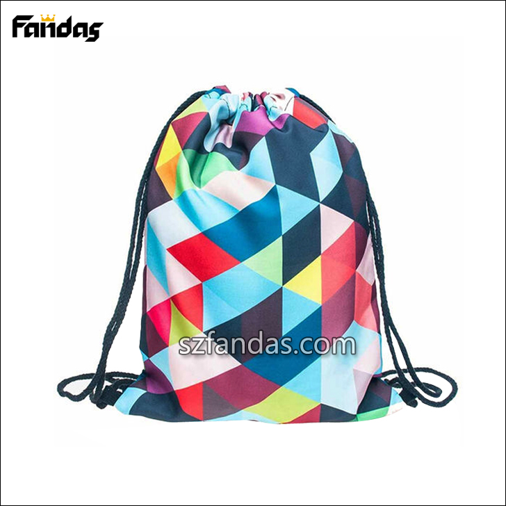 Promotion Polyester Drawstring Sports Bag Advertising drawstring backpack