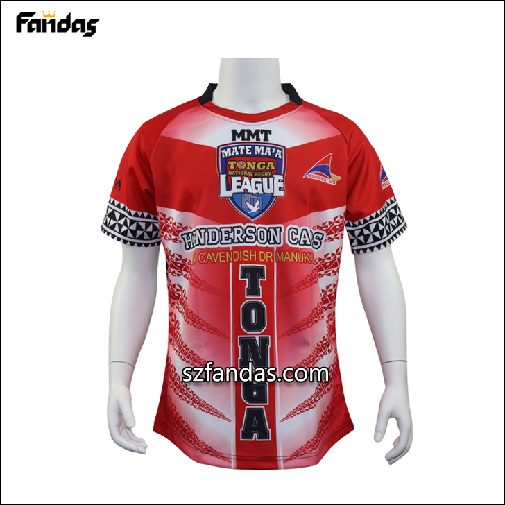 High Quality sublimation Custom wear rugby jersey men's OEM rugby kits rugby shirts jersey 