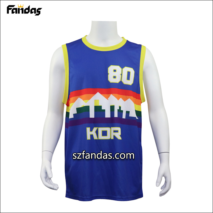 Custom high quality durable quick fit basketball jersey