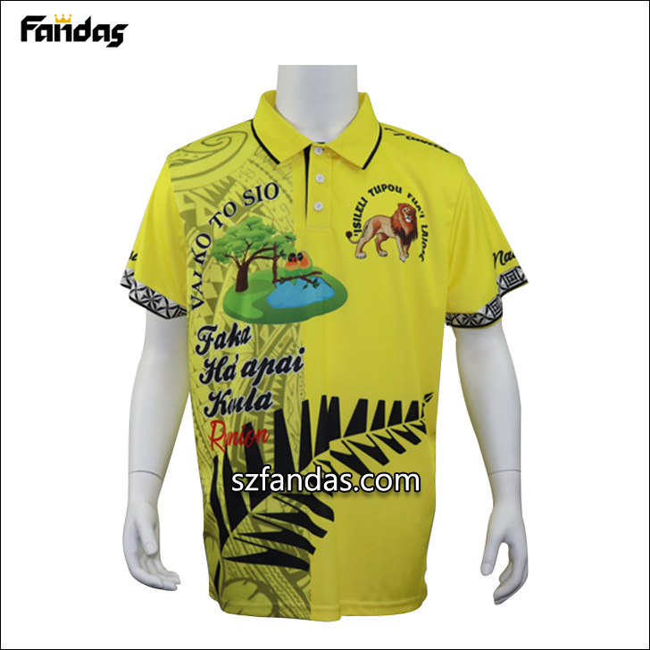  Excellent Quality customize sublimated Mens short sleeve polo T-shirts