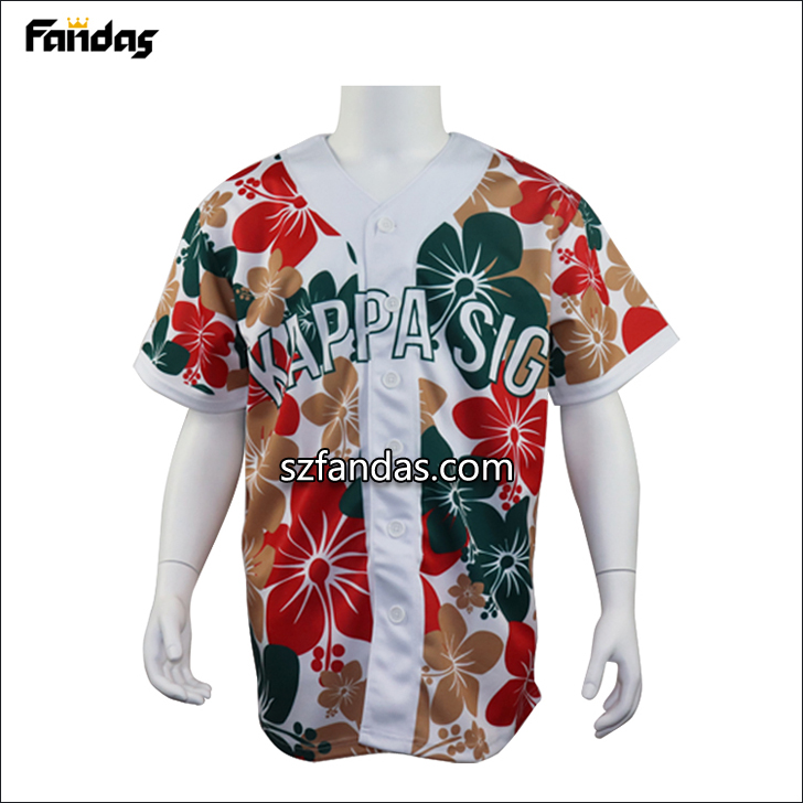  OEM service custom baseball shirt sublimation printing baseball jersey