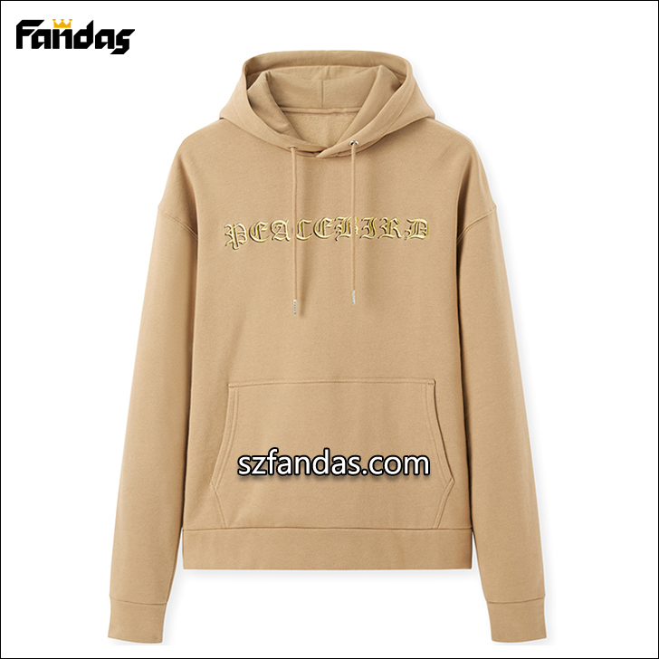 High quality pullover oversized cotton hoodie with embroidery LOGO