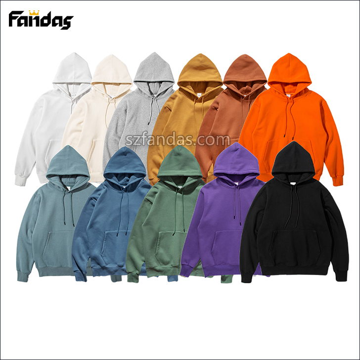Wholesale custom high quality Cotton plain hoodies OEM custom logo