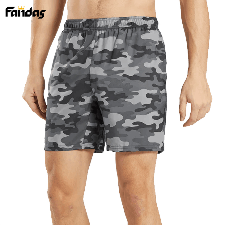 Polyester sublimated camo shorts
